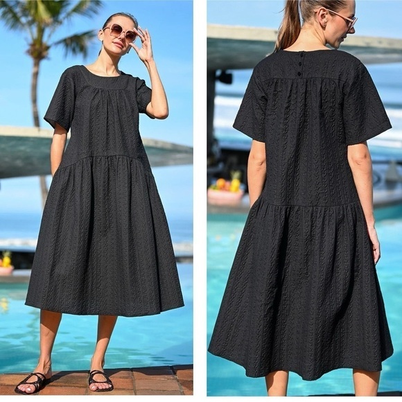 Wyatt Wylde Arden Dress Black SzL - Picture 2 of 9